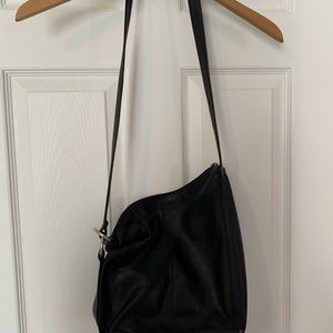 Black leather purse